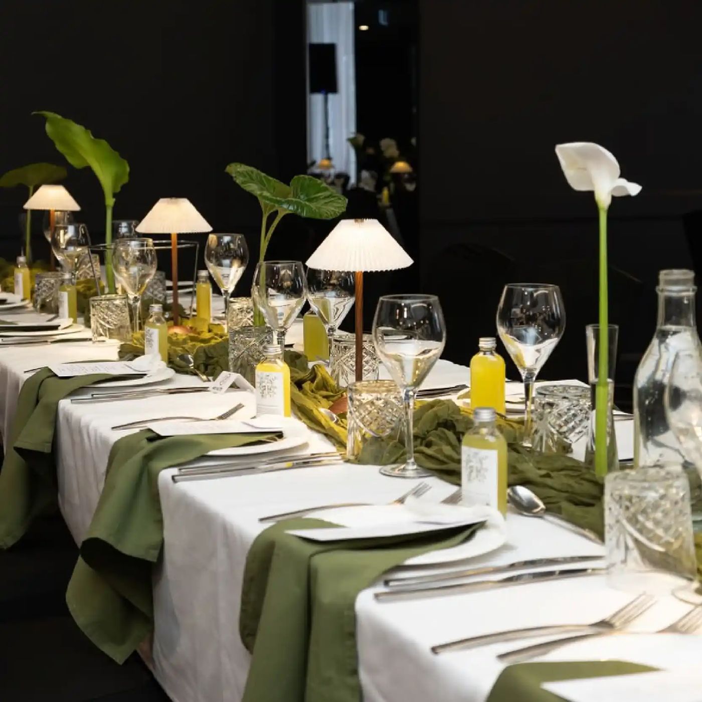 A table set for a christening lunch